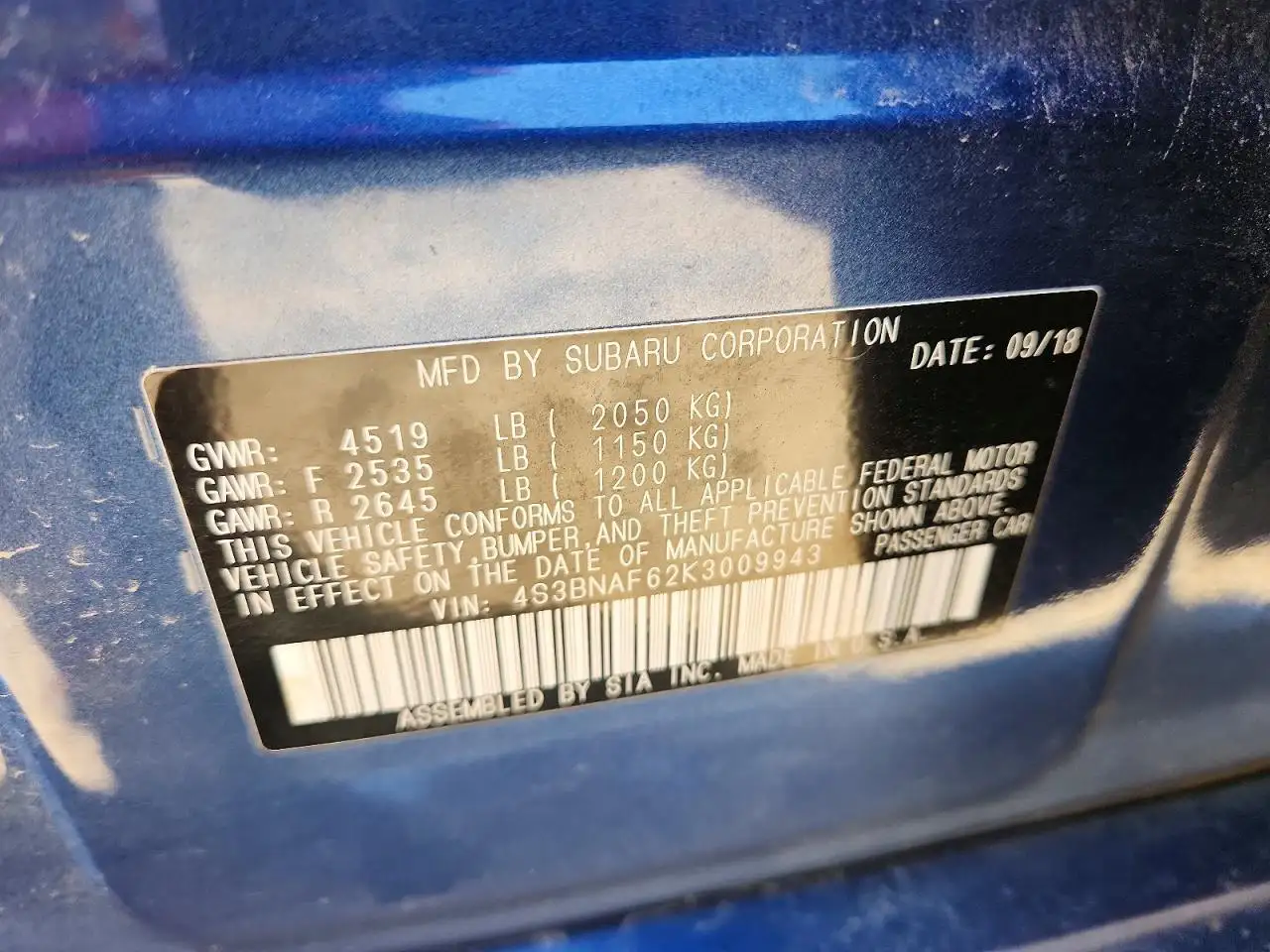 Photo of 2019 Subaru Legacy