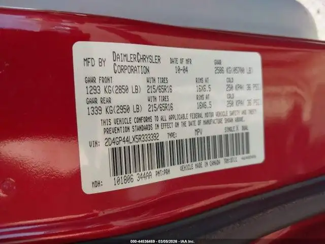 Photo of 2005 Dodge Caravan