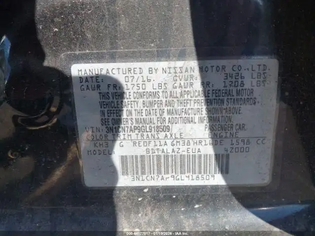 Photo of 2016 Nissan Versa