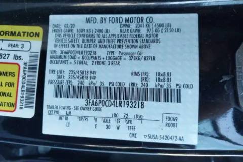Photo of 2020 Ford Fusion