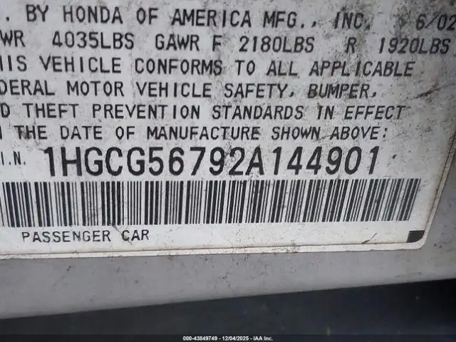 Photo of 2002 Honda Accord