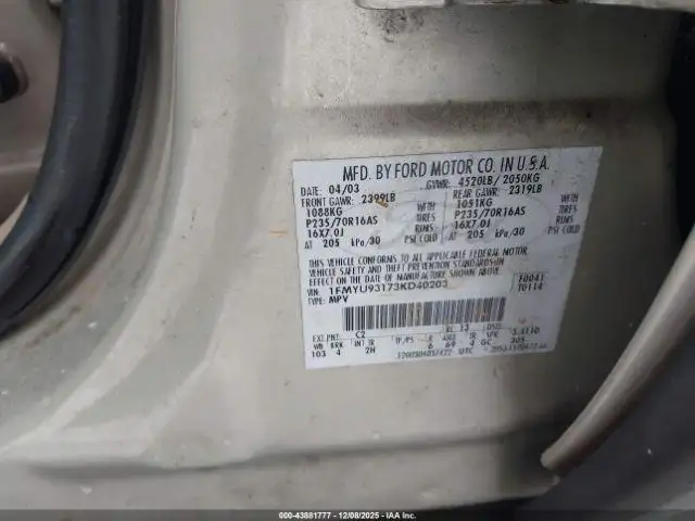 Photo of 2003 Ford Escape