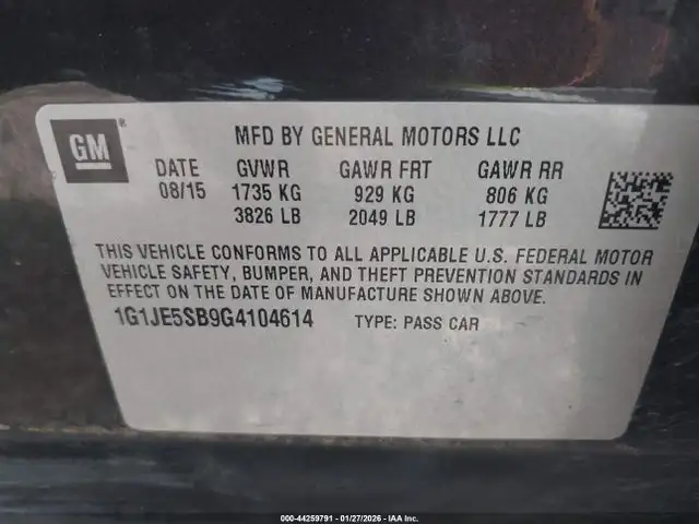 Photo of 2016 Chevrolet Sonic