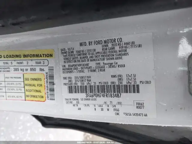 Photo of 2015 Ford Fusion