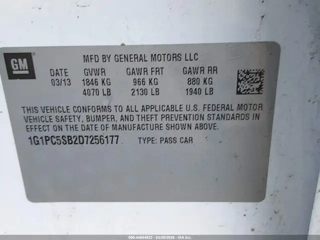 Photo of 2013 Chevrolet Cruze