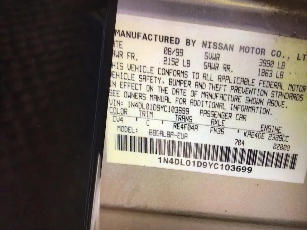 Photo of 2000 Nissan Altima